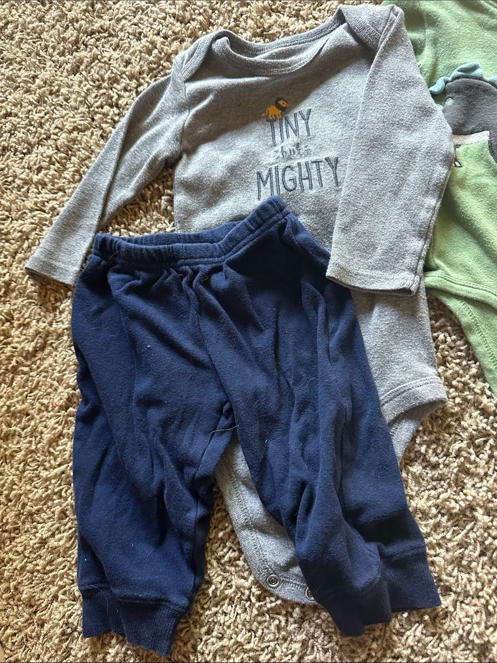 Carter's Navy, Gray & Green Kids Sweatpants & Joggers Set